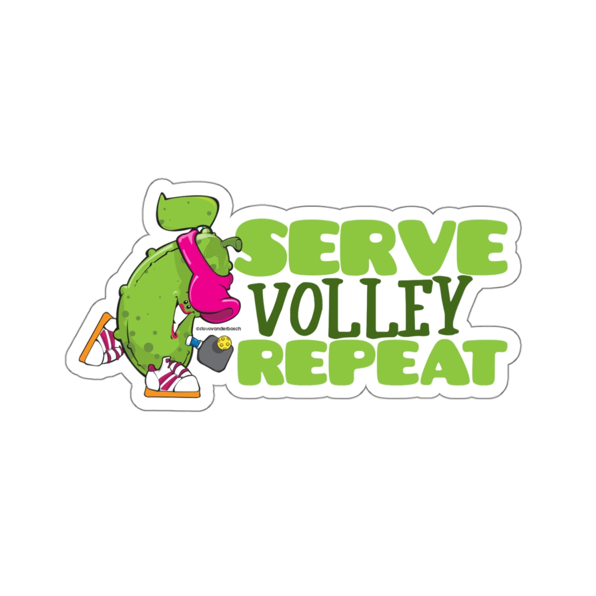 Kiss-Cut Stickers, Pickleball