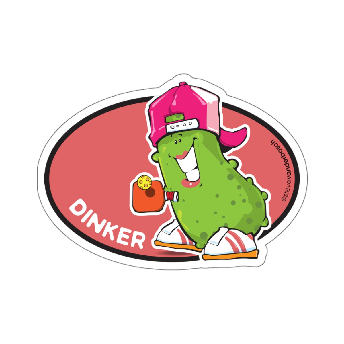 Kiss-Cut Stickers, Pickleball