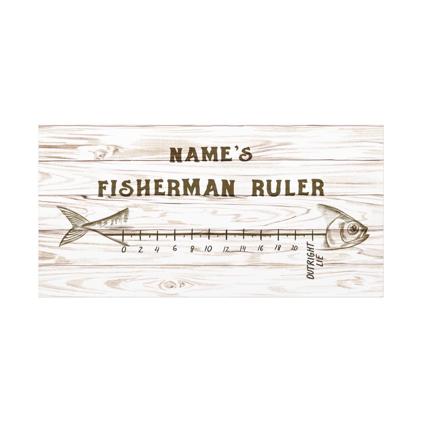 Fisherman's Ruler Canvas, Personalized