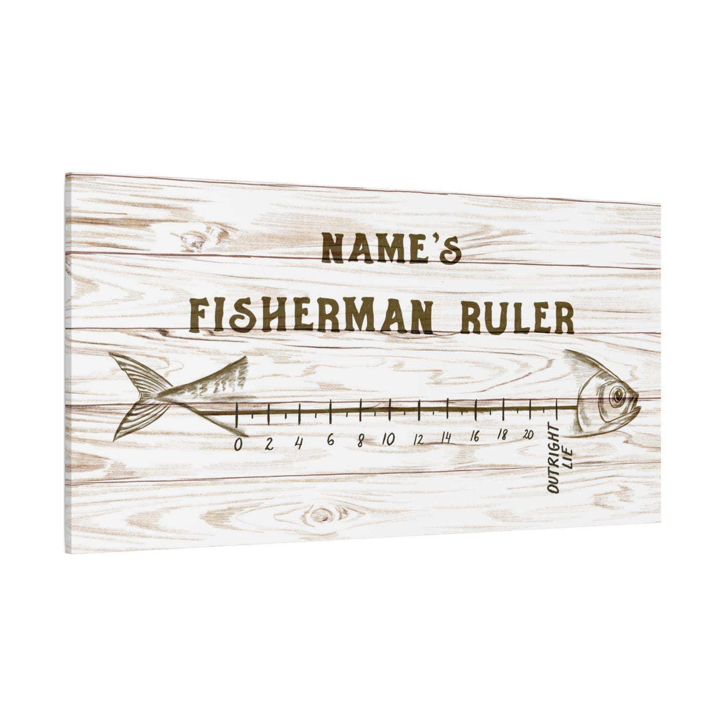 Fisherman's Ruler Canvas, Personalized