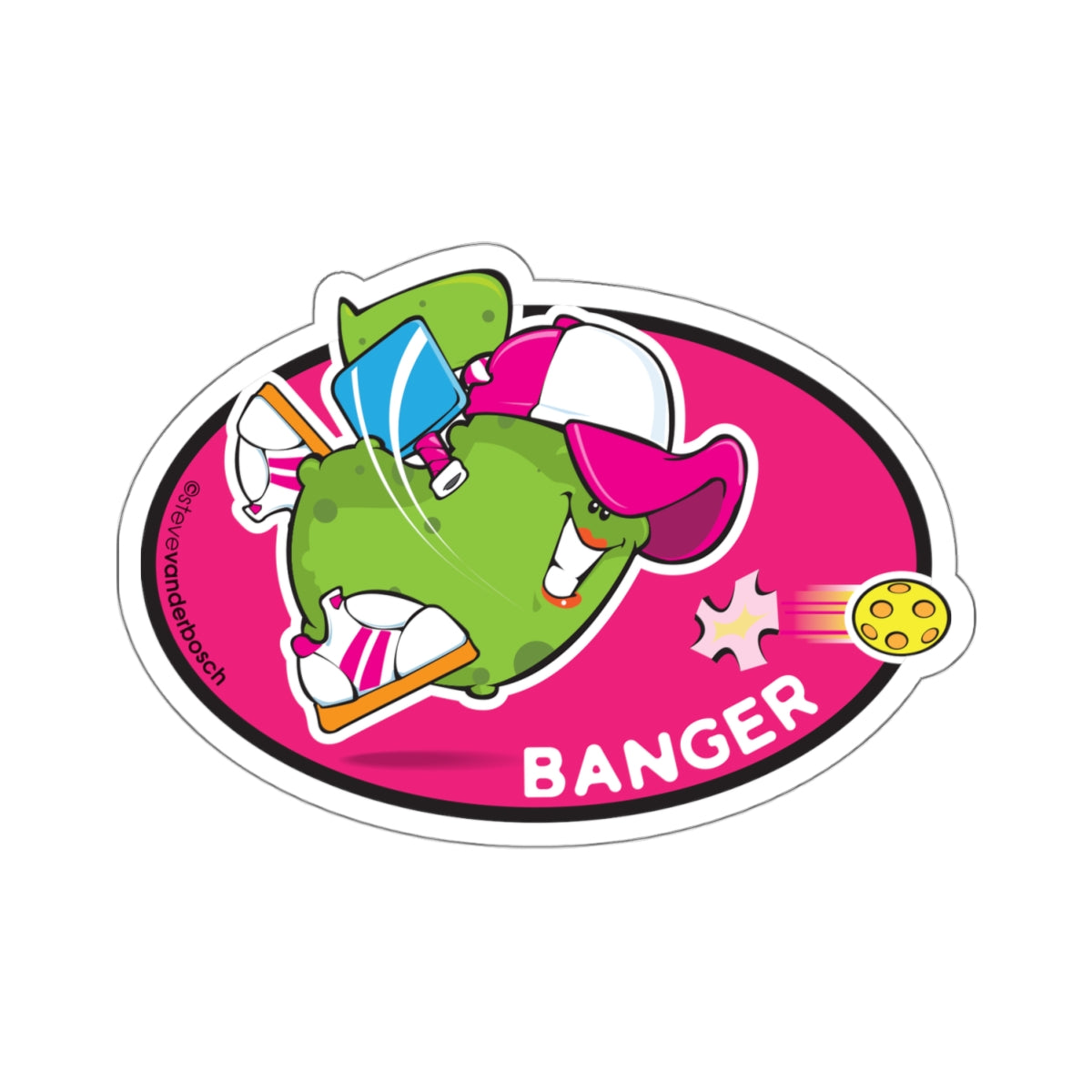 Kiss-Cut Stickers, Pickleball