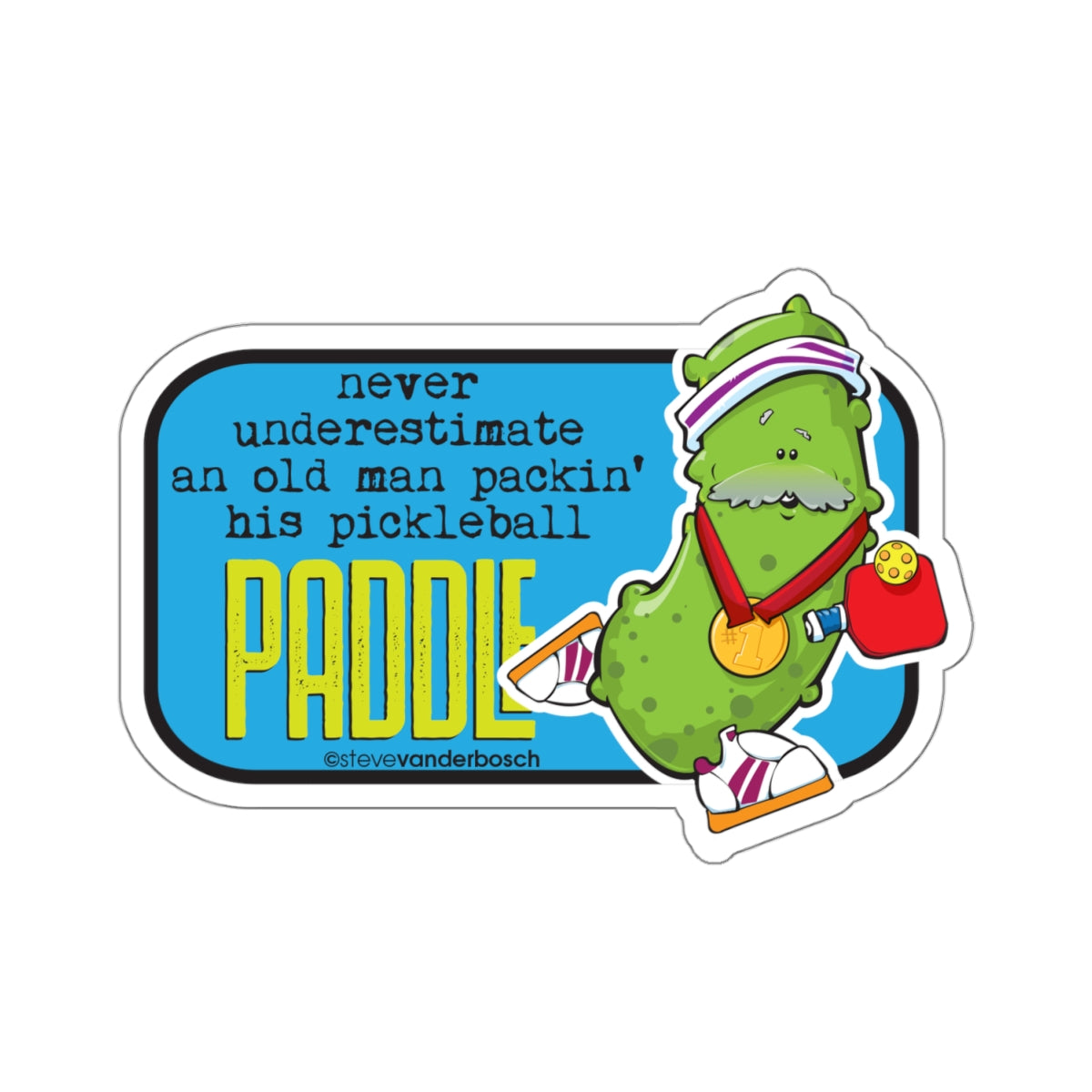 Kiss-Cut Stickers, Pickleball