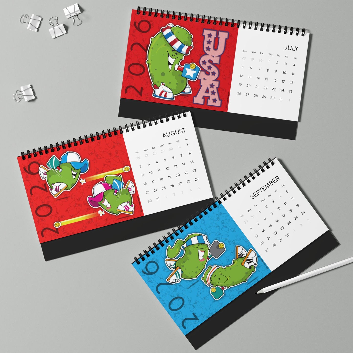 2026 Desk Calendar, Pickleball