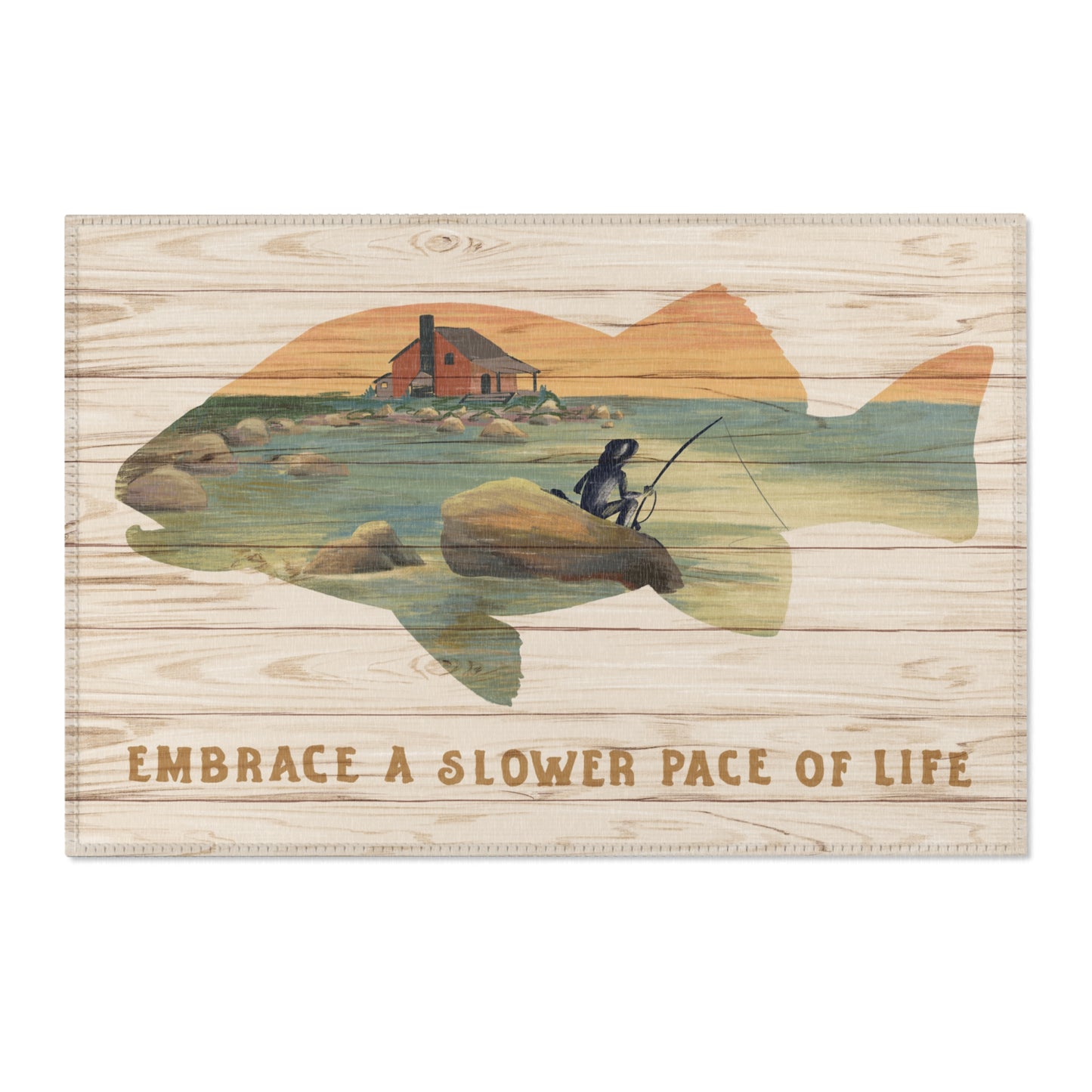 Kitchen Rug, 2 Fishing Designs