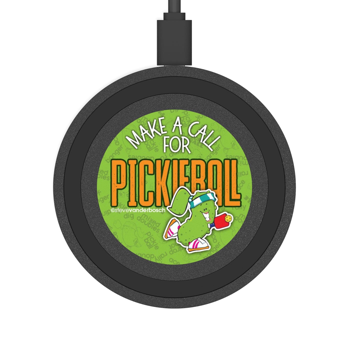 Wireless Charging Pad, Six Pickleball Designs