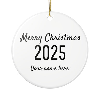 Dink the Halls with Personalized Pickleball Ceramic Ornament, five design variations