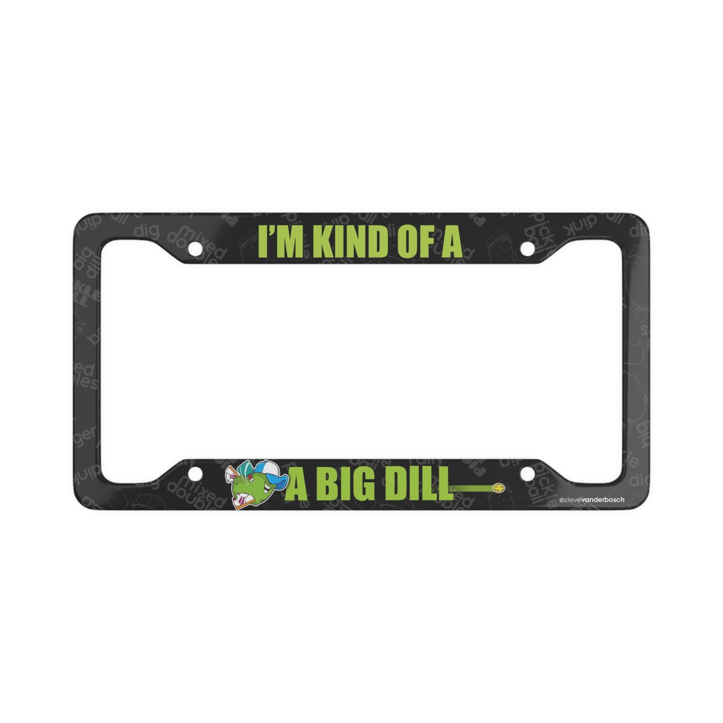 License Plate Frame, 3 Pickleball Designs