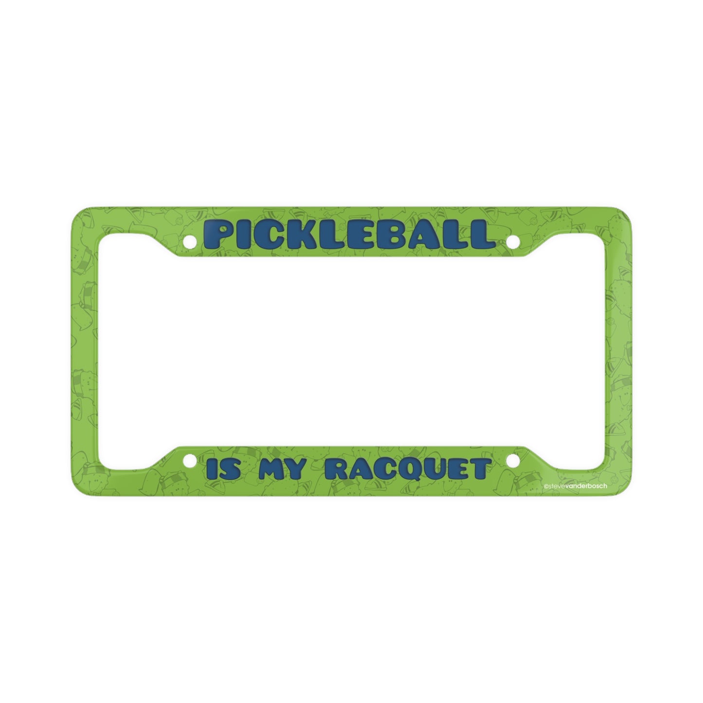License Plate Frame, 3 Pickleball Designs