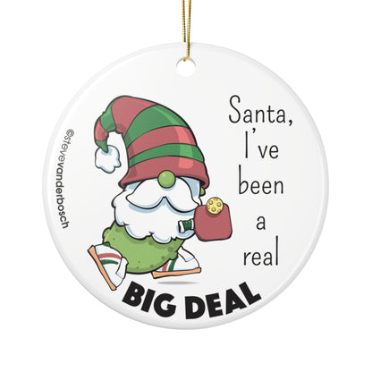 Dink the Halls with Personalized Pickleball Ceramic Ornament, five design variations