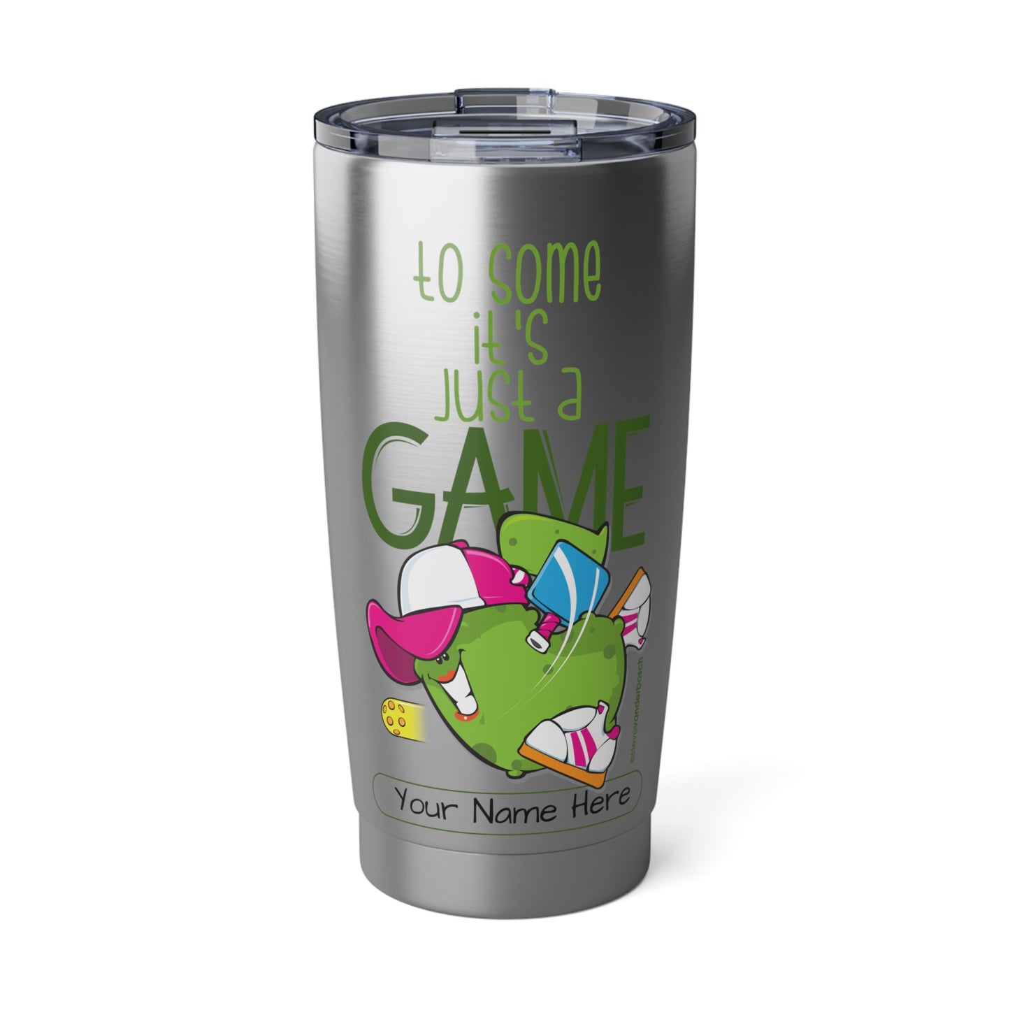 Game, Set, Sip — 20oz Personalizabhle Pickleball Tumbler, 2 Designs Options