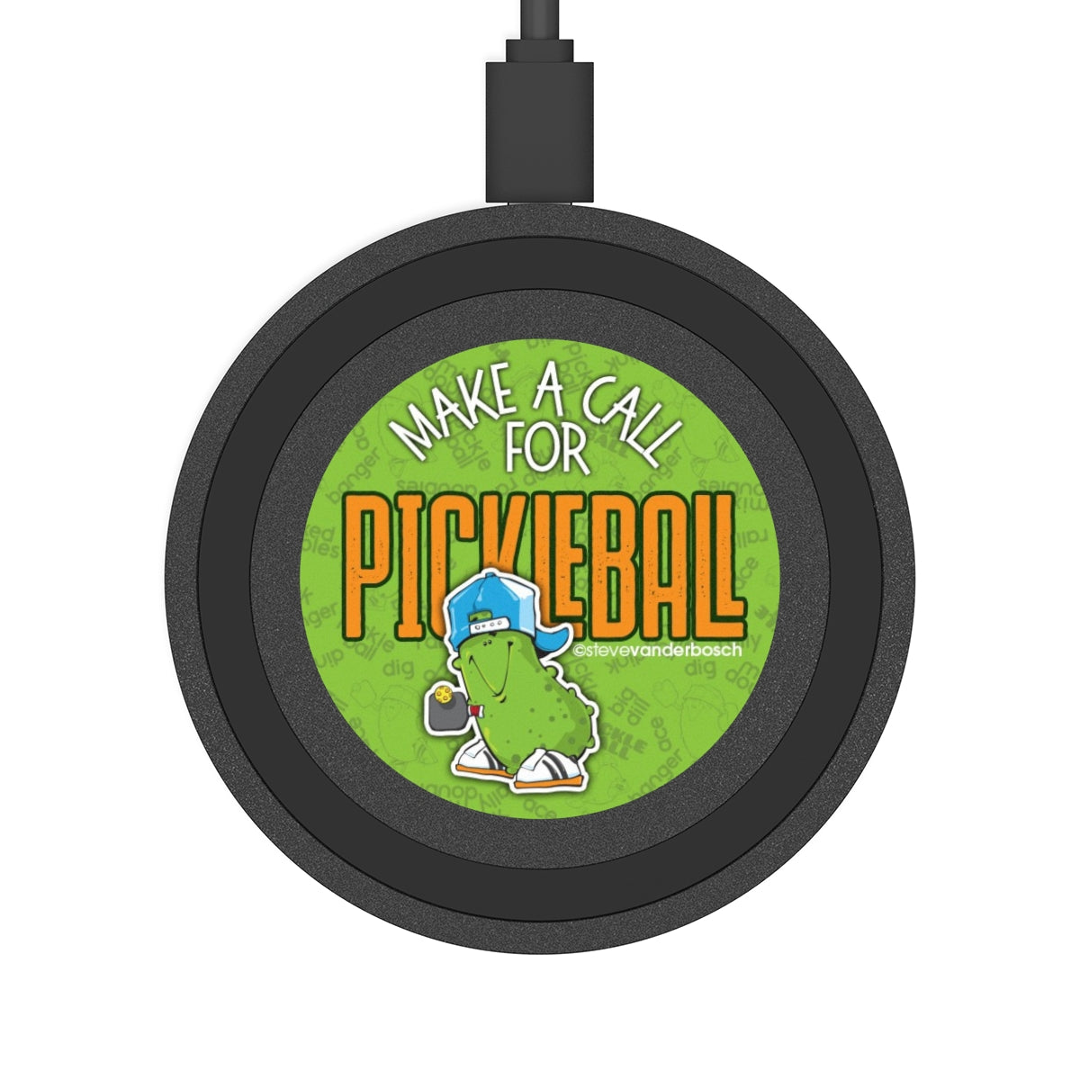 Wireless Charging Pad, Six Pickleball Designs