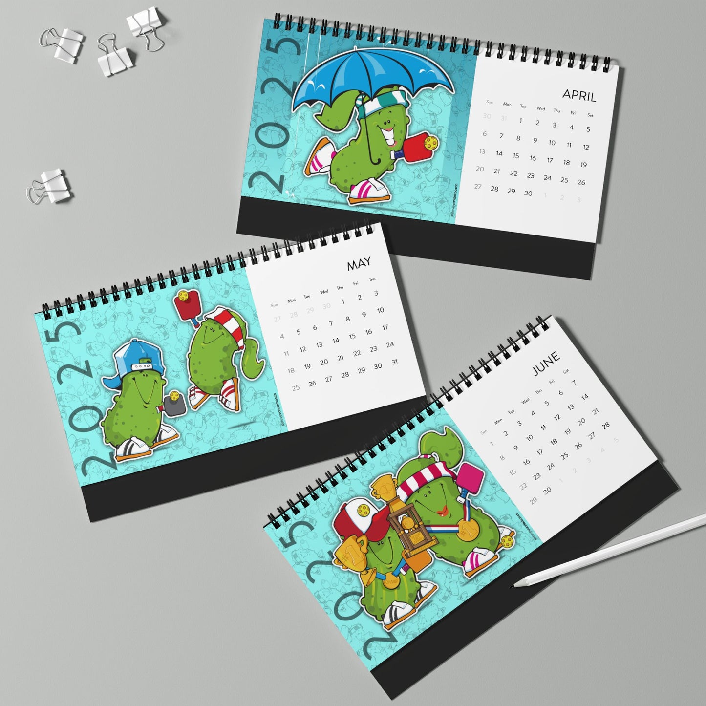 2025 Desk Calendar, Pickleball